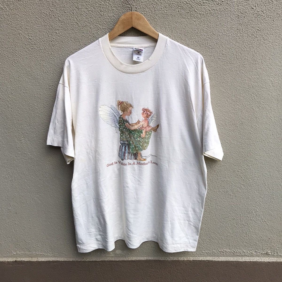 Vintage Vintage 90s GOD MOTHERS LOVE tee photo art Size US XL / EU 56 / 4 - 1 Thumbnail