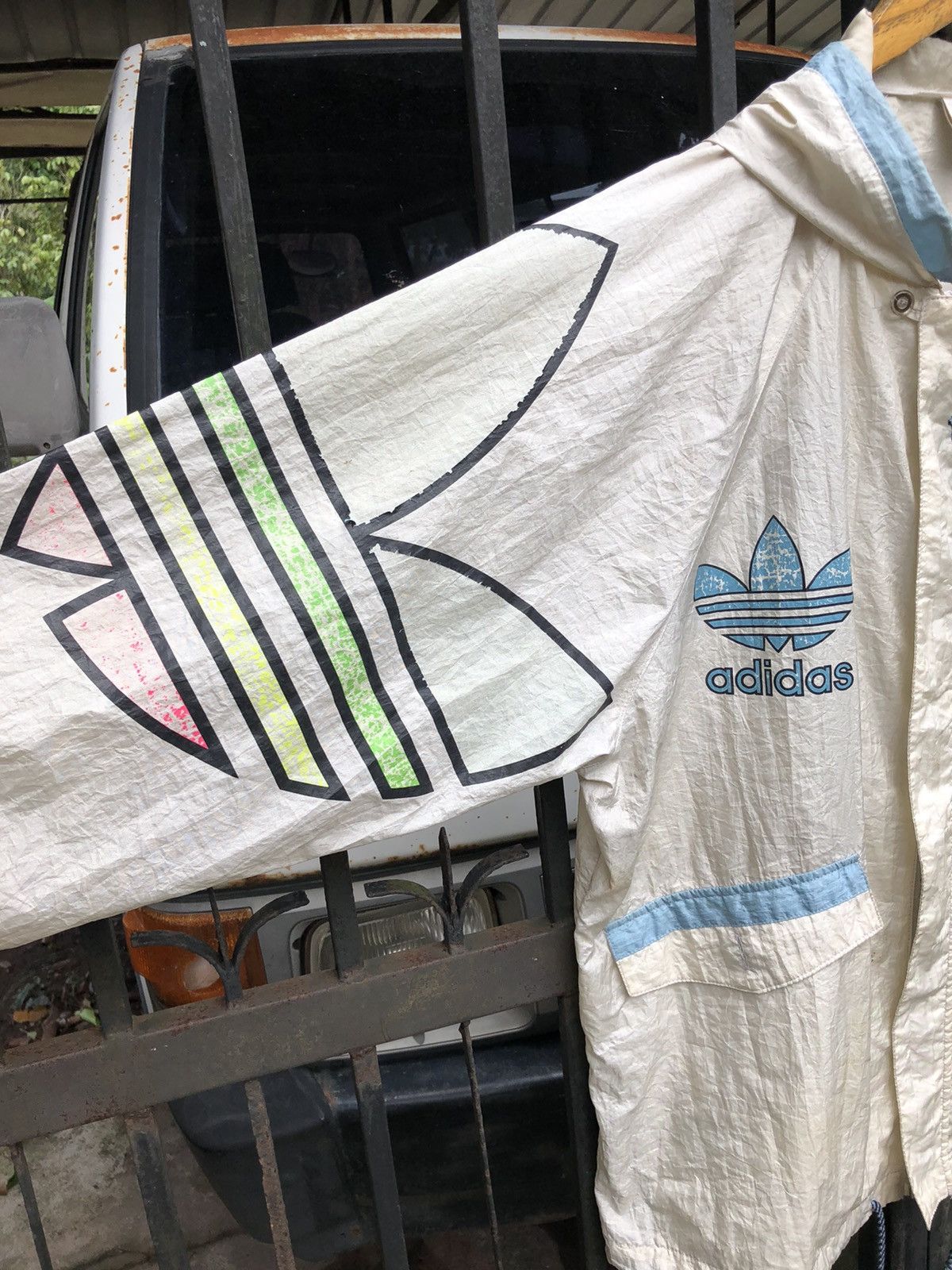 Adidas × Vintage Rare Vintage Adidas Sky Air Sports Windbreaker Jacket Size US XL / EU 56 / 4 - 3 Thumbnail