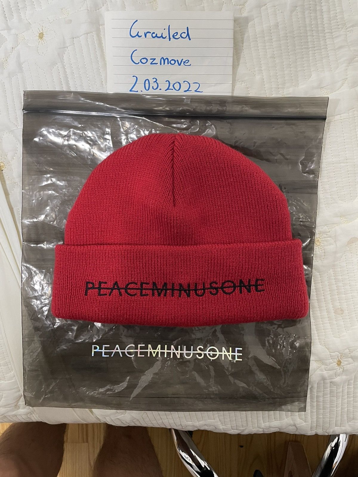 peaceminusone PeaceMinusOne Knit Cap #2 - RED Size ONE SIZE - 6 Thumbnail