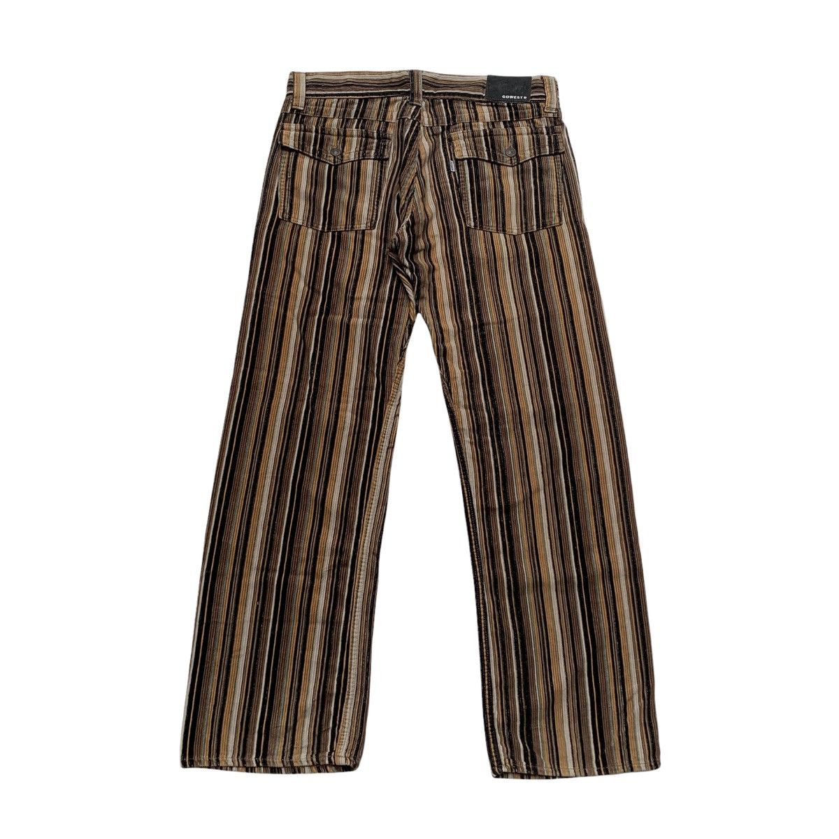 Japanese Brand Gowest japanese brand stripe multi color corduroy pants Size US 32 / EU 48 - 2 Thumbnail