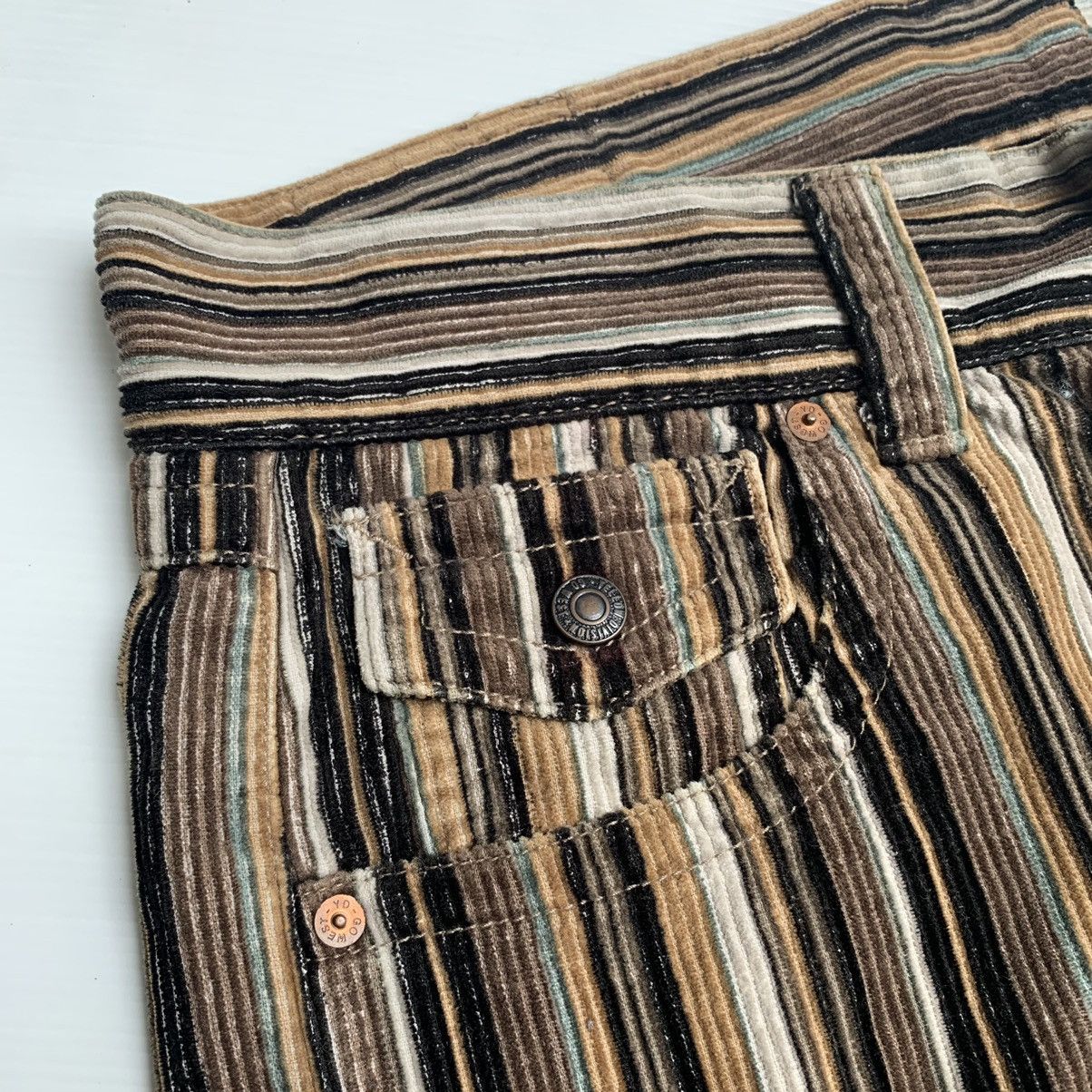 Japanese Brand Gowest japanese brand stripe multi color corduroy pants Size US 32 / EU 48 - 7 Thumbnail