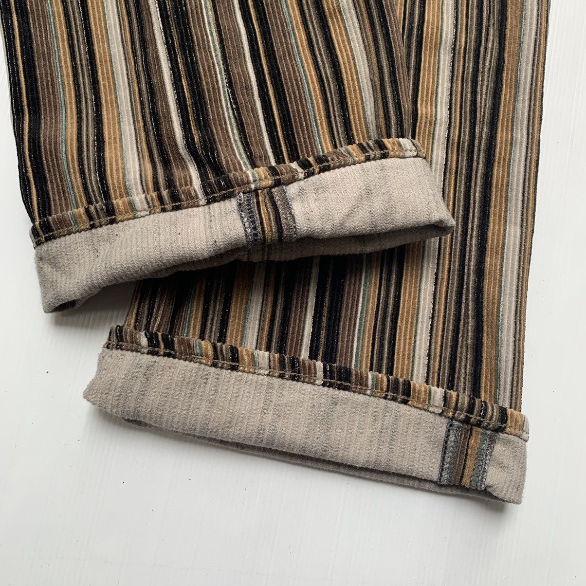 Japanese Brand Gowest japanese brand stripe multi color corduroy pants Size US 32 / EU 48 - 6 Thumbnail