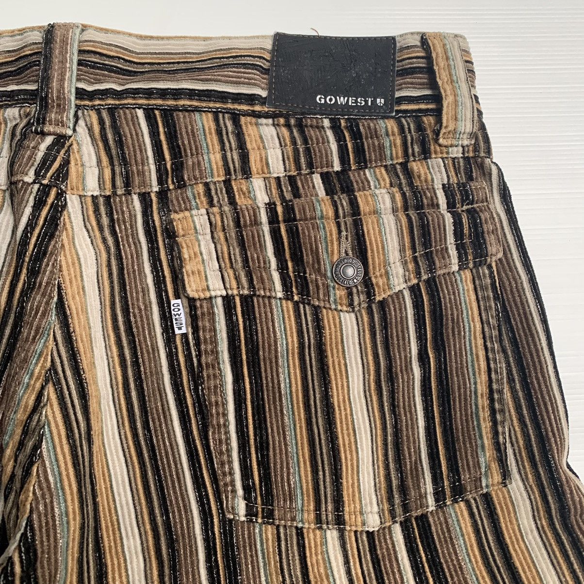 Japanese Brand Gowest japanese brand stripe multi color corduroy pants Size US 32 / EU 48 - 5 Thumbnail