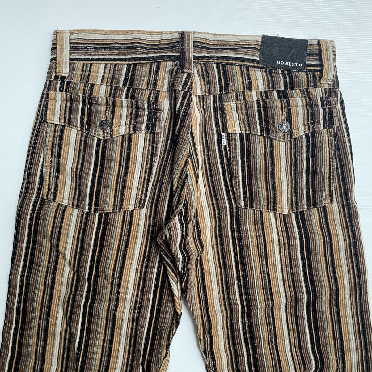 Japanese Brand Gowest japanese brand stripe multi color corduroy pants Size US 32 / EU 48 - 3 Thumbnail