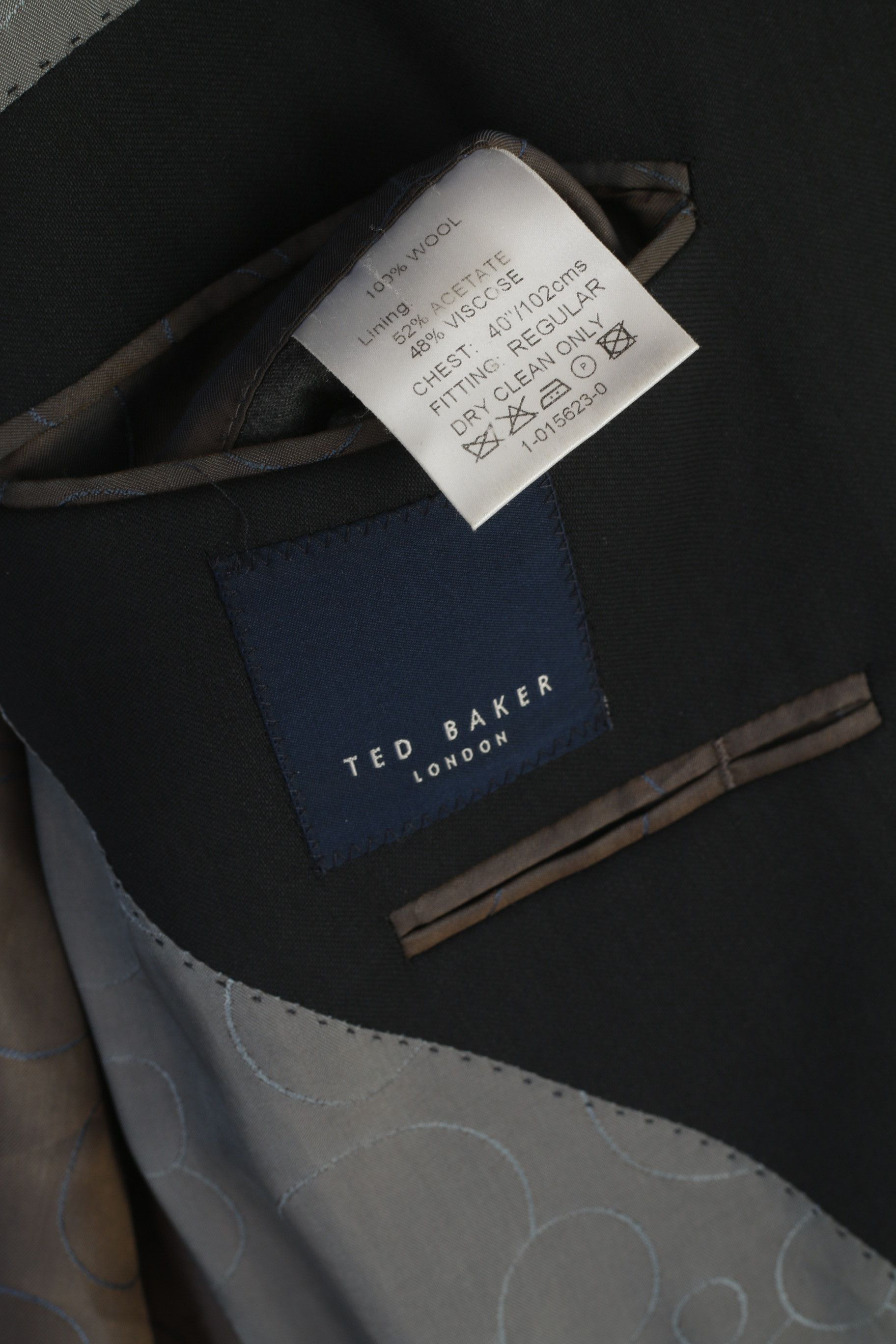 Ted Baker Ted Baker London Men 40 102 Blazer Navy Wool 5521 Size 40R - 4 Thumbnail