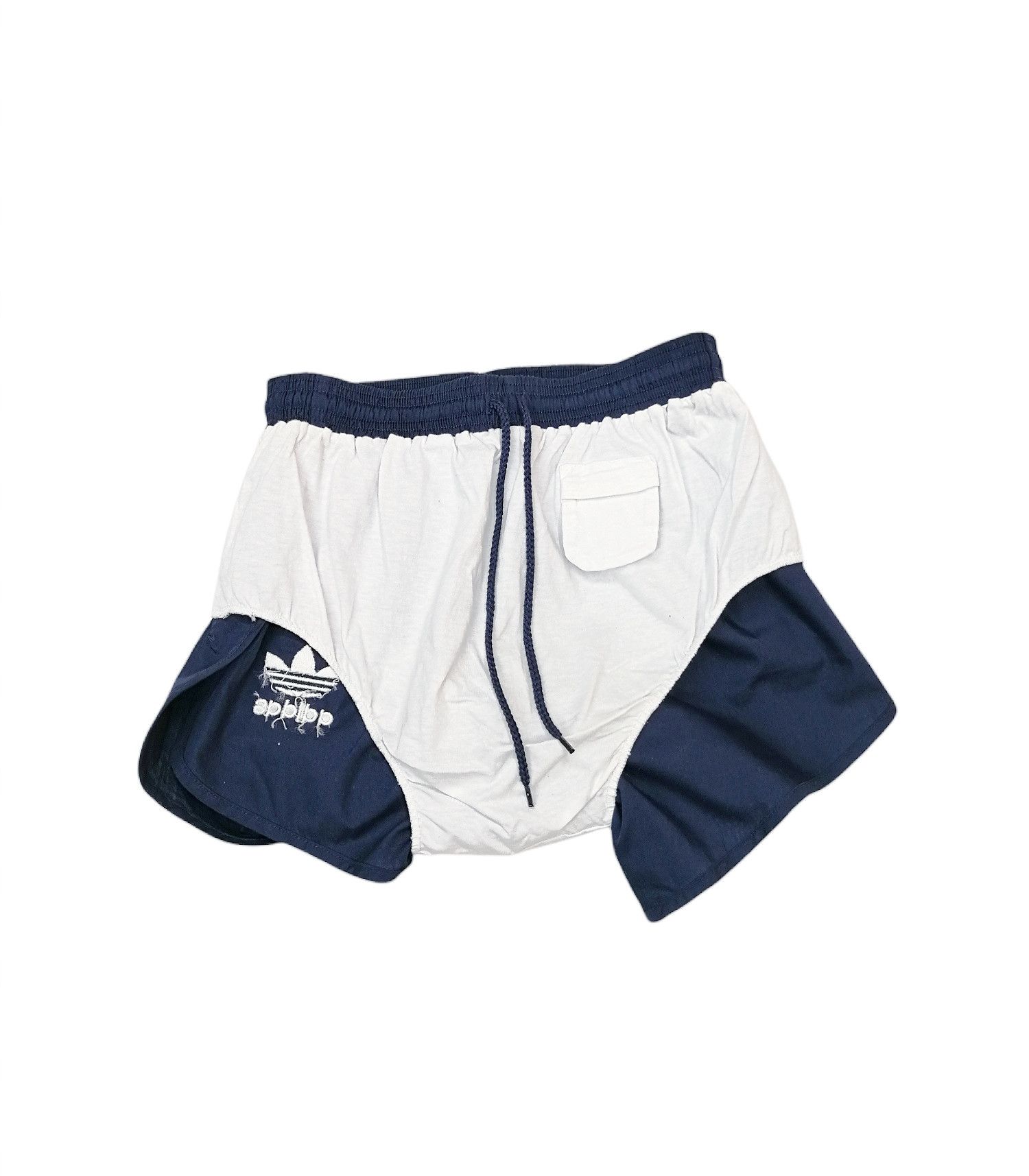 Adidas × Vintage Vintage Adidas Shorts Running Navy Blue Size US 32 / EU 48 - 8 Thumbnail