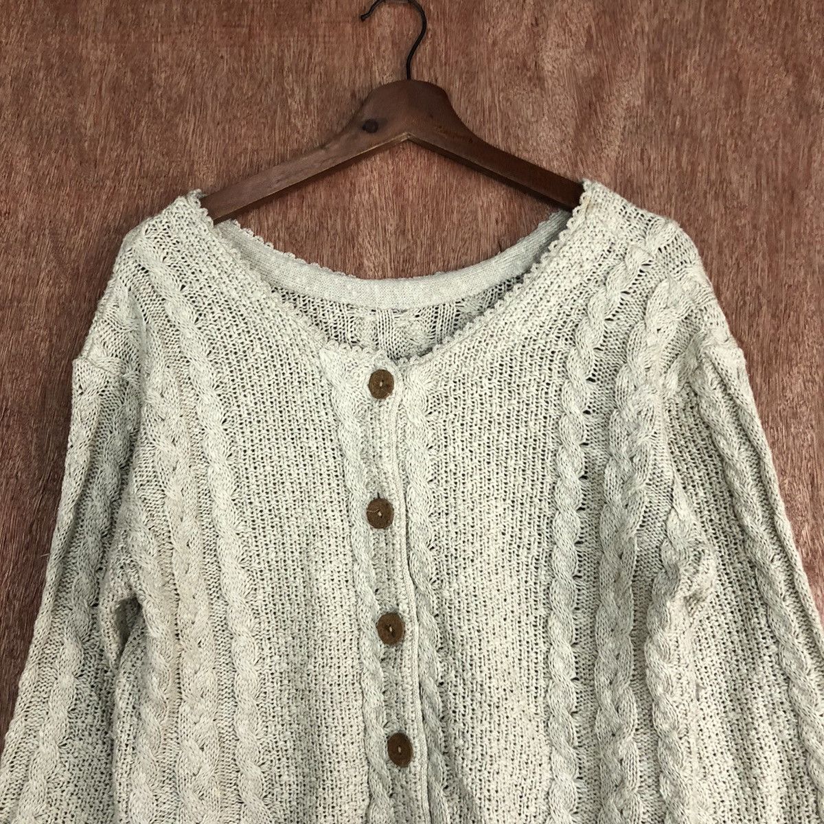Homespun Knitwear DLL Japan Brand Grey Shag Shaggy Knitwear #c609 Size US S / EU 44-46 / 1 - 2 Thumbnail