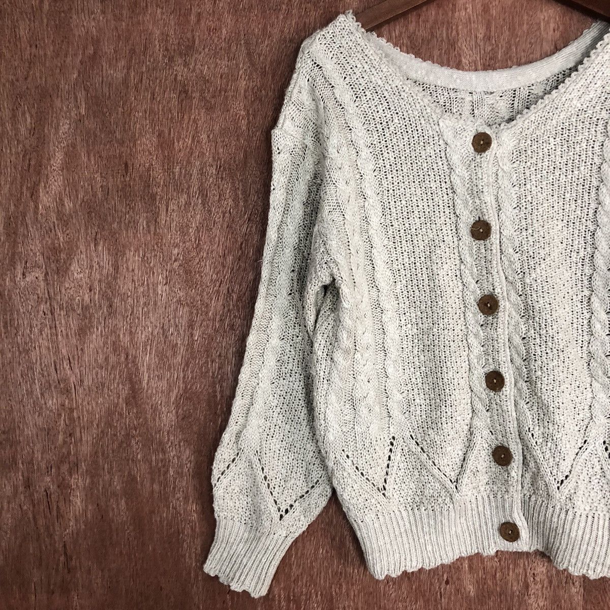 Homespun Knitwear DLL Japan Brand Grey Shag Shaggy Knitwear #c609 Size US S / EU 44-46 / 1 - 7 Thumbnail