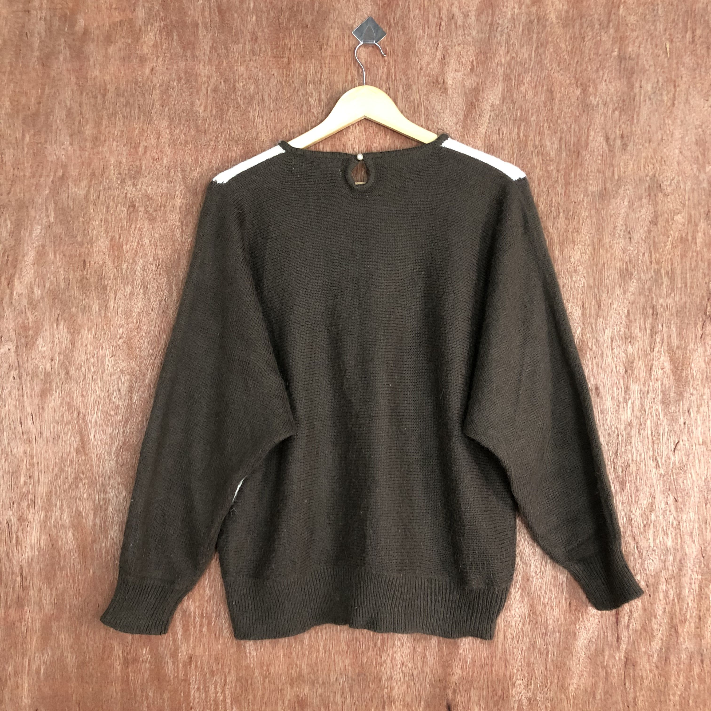 Vintage DLL Honors Brown cat art Knitwear #c562 Size L / US 10 / IT 46 - 9 Thumbnail