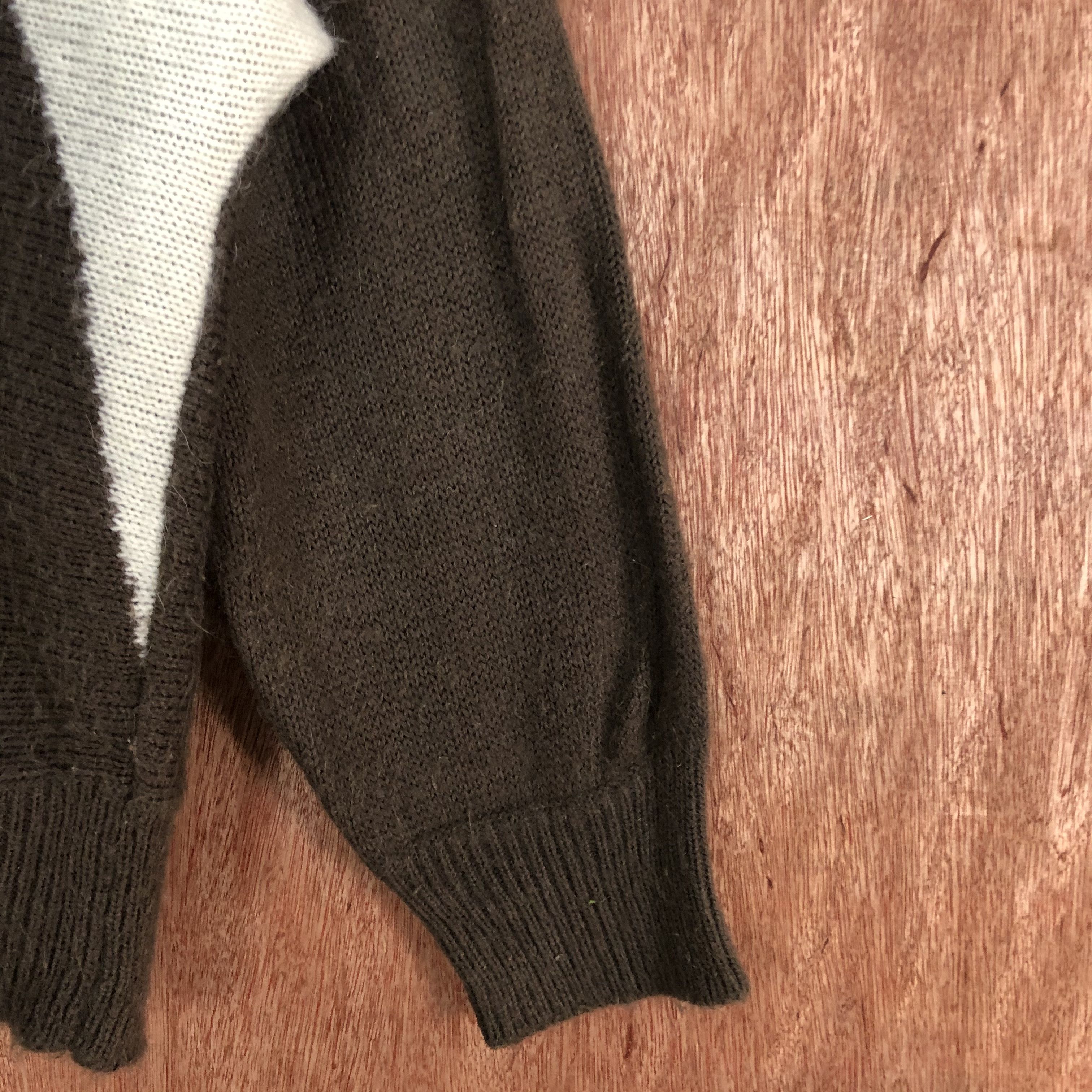 Vintage DLL Honors Brown cat art Knitwear #c562 Size L / US 10 / IT 46 - 4 Thumbnail
