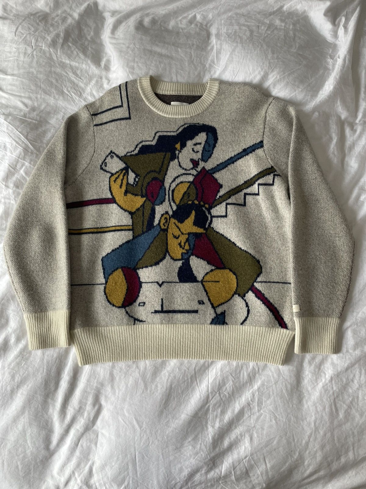 Aime Leon Dore Aime Leon Dore FW20 Molina Tape Up Sweater Size US L / EU 52-54 / 3 - 1 Thumbnail