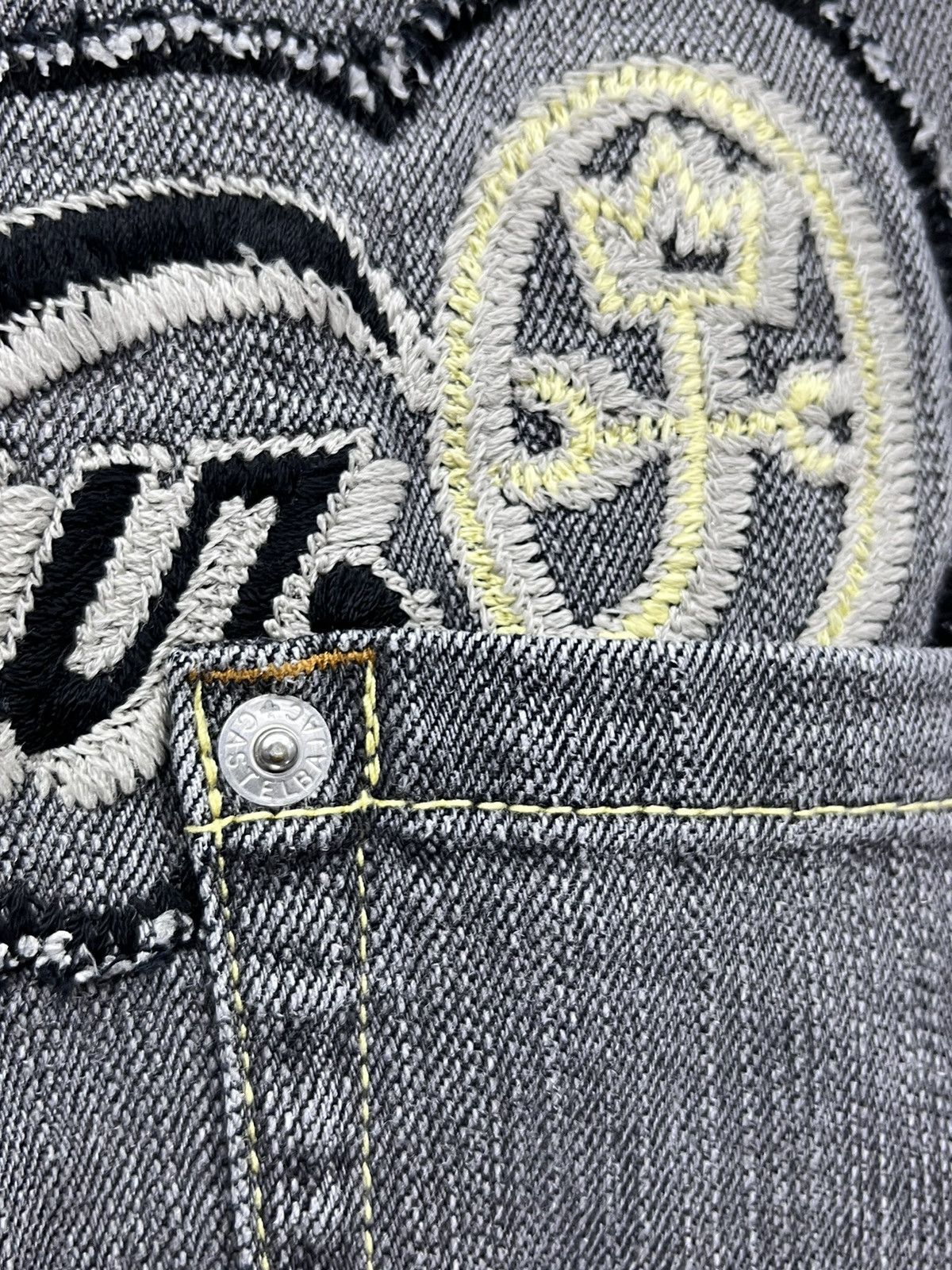 Art Comes First Vtg JC DE CASTELBAJAC Embroidery Pop Town Stretch Denim Size US 32 / EU 48 - 3 Thumbnail