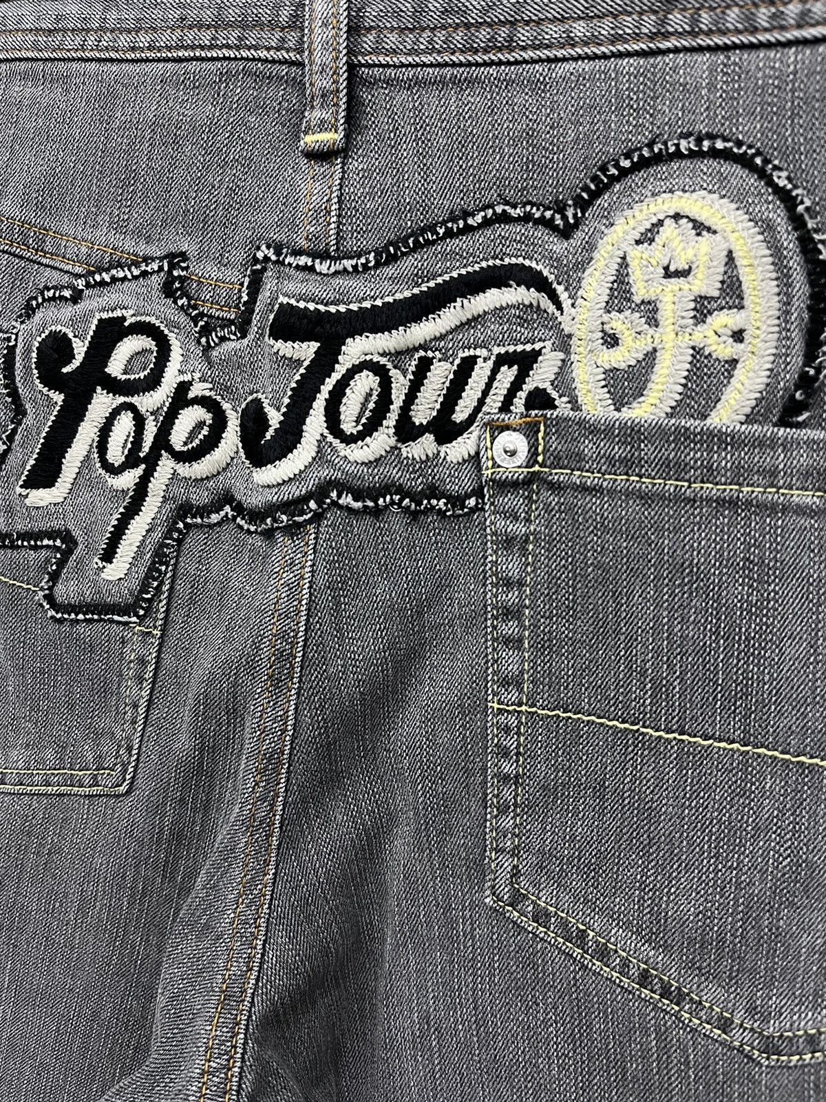 Art Comes First Vtg JC DE CASTELBAJAC Embroidery Pop Town Stretch Denim Size US 32 / EU 48 - 1 Thumbnail