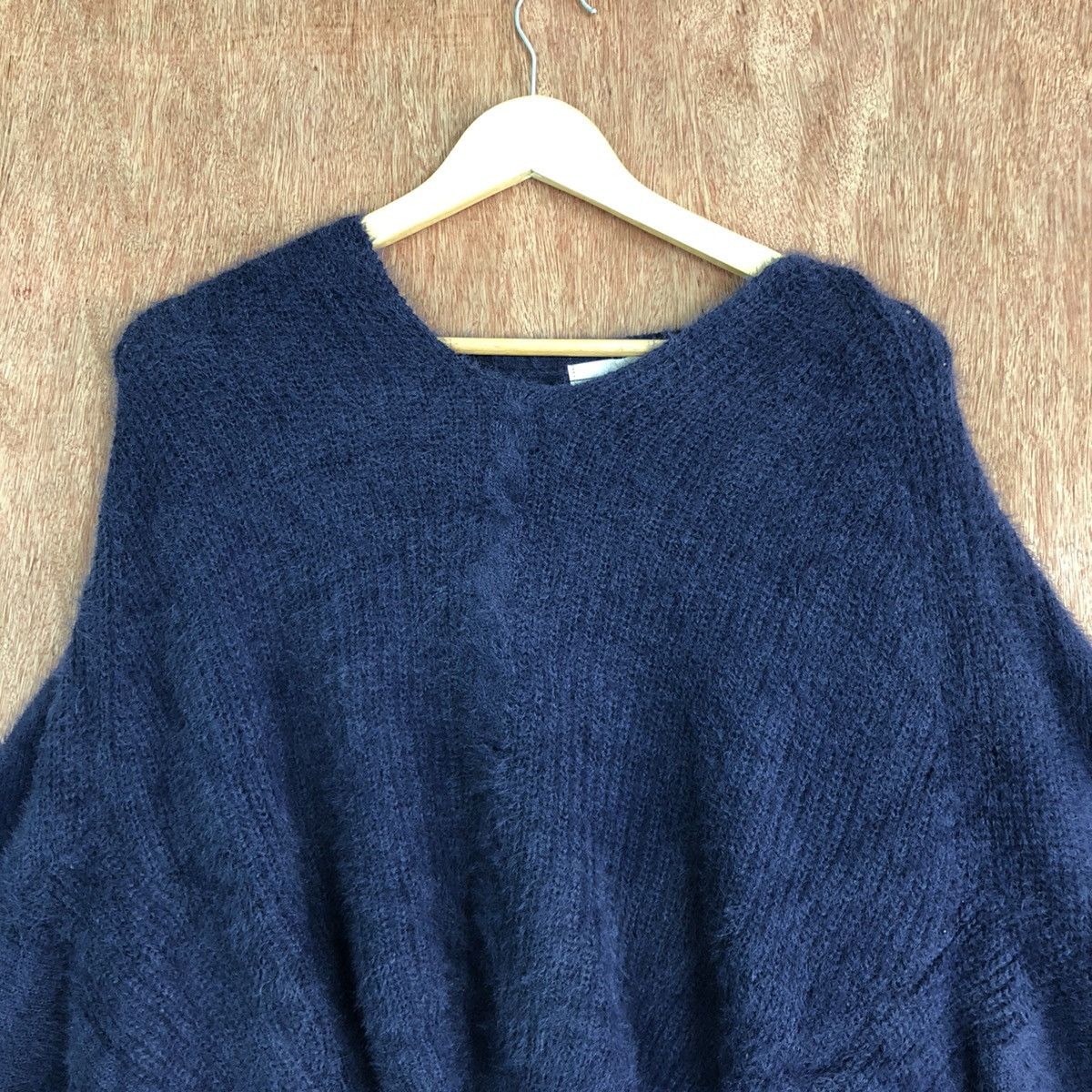 Homespun Knitwear DLL Silent Worth Dark Blue Mohair Knitwear #c363 Size US M / EU 48-50 / 2 - 2 Thumbnail