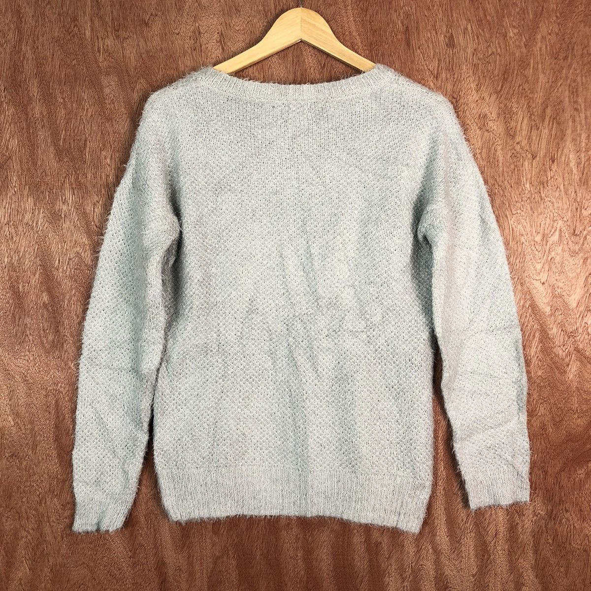 Homespun Knitwear DLL Sorridere Grey Mohair Shag Shaggy knitwear #c385 Size M / US 6-8 / IT 42-44 - 10 Thumbnail
