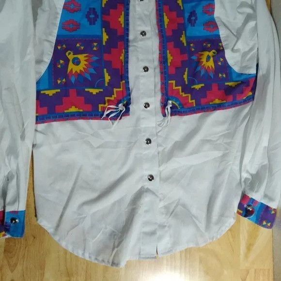 Vintage Vintage Roughrider Circle T Aztec Southwest Western Shirt Size US M / EU 48-50 / 2 - 2 Preview