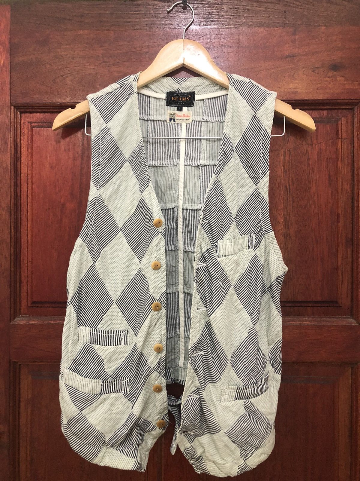 Beams Plus × Japanese Brand Beams India Madnas Patchwork Inspired Kapital Design Vest Size US L / EU 52-54 / 3 - 9 Thumbnail