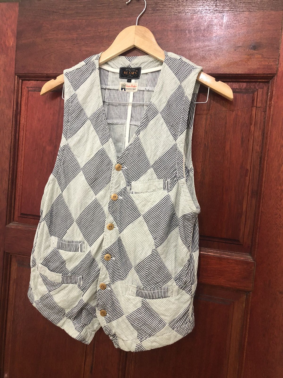 Beams Plus × Japanese Brand Beams India Madnas Patchwork Inspired Kapital Design Vest Size US L / EU 52-54 / 3 - 3 Thumbnail