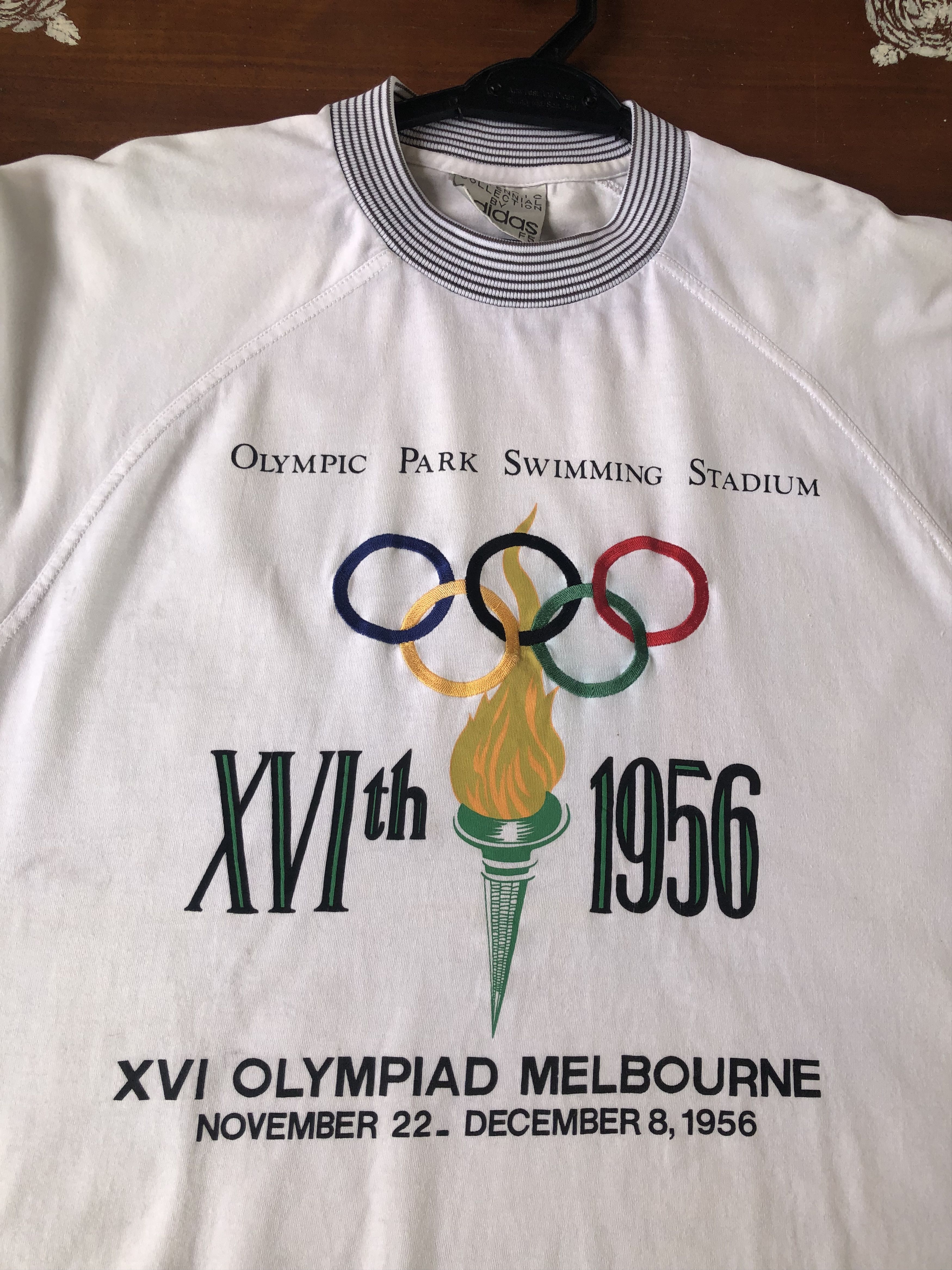 Adidas RARE🔥VINTAGE ADIDAS MELBOURNE SWIMMING OLYMPIC SHIRT Size US XL / EU 56 / 4 - 10 Thumbnail