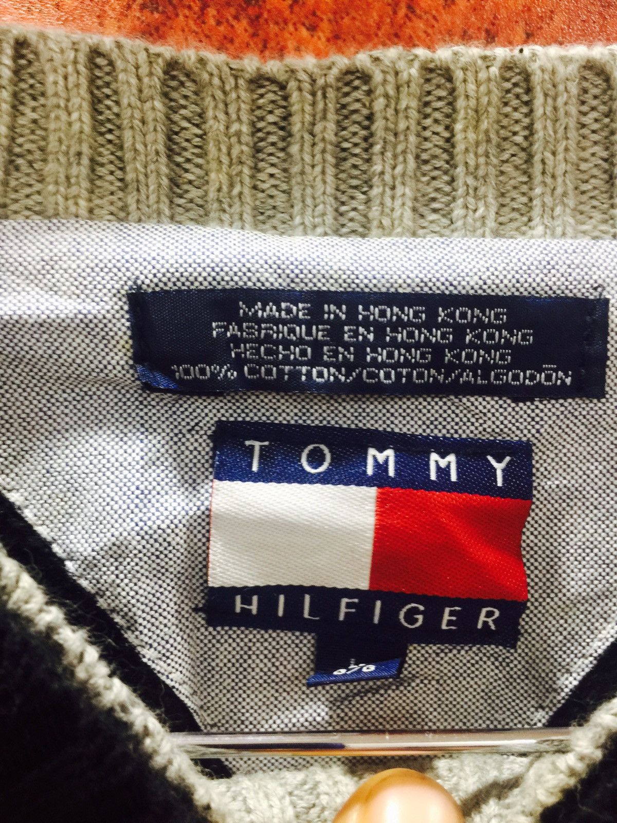 Tommy Hilfiger × Vintage TOMMY HILFIGER big logo Sweater Knitwear Vintage Size US L / EU 52-54 / 3 - 3 Thumbnail
