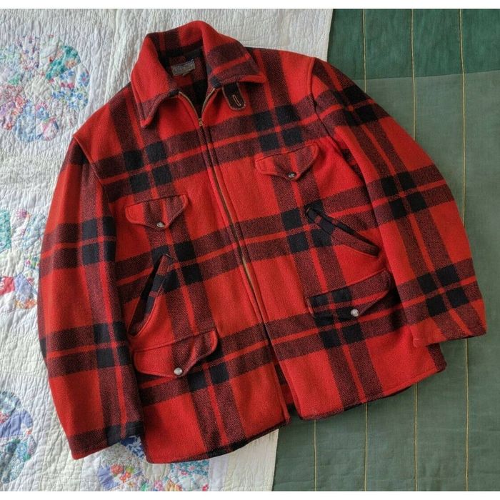 Jc Penney 1940s Sportclad JCPenney Buffalo Plaid Wool Coat Conmar 44 ...