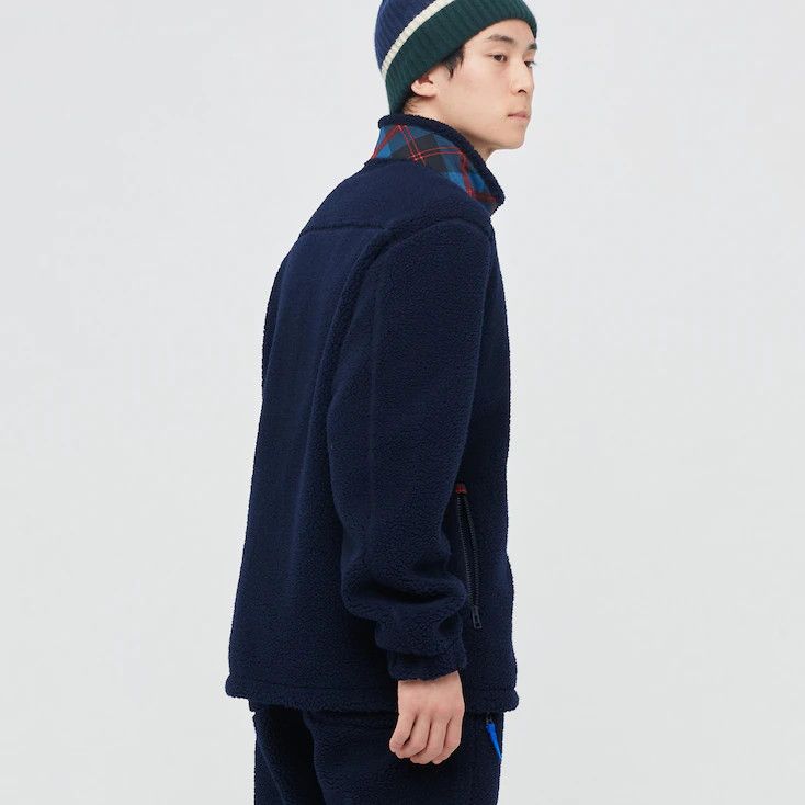 JW Anderson × Uniqlo XL Extra Large Navy Fleece Jacket Pile-Lined Full-Zip Coat Size US XL / EU 56 / 4 - 14 Thumbnail