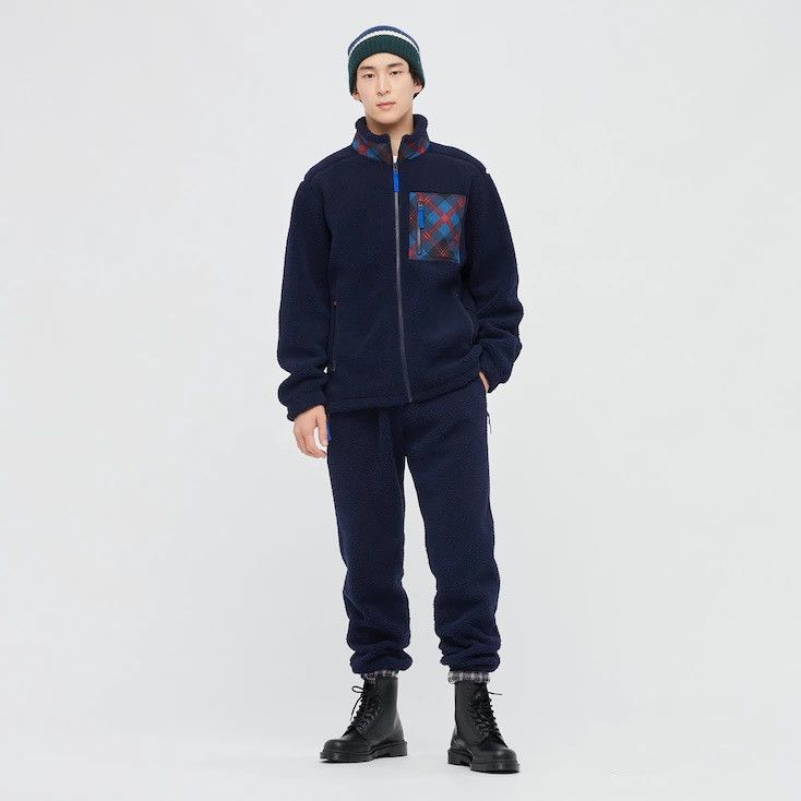 JW Anderson × Uniqlo XL Extra Large Navy Fleece Jacket Pile-Lined Full-Zip Coat Size US XL / EU 56 / 4 - 13 Thumbnail