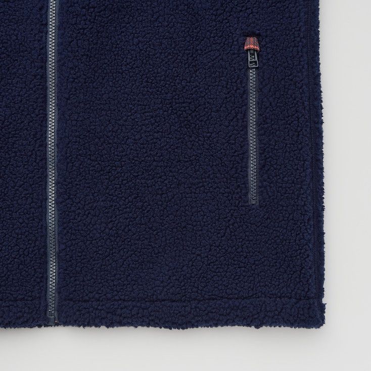JW Anderson × Uniqlo XL Extra Large Navy Fleece Jacket Pile-Lined Full-Zip Coat Size US XL / EU 56 / 4 - 16 Thumbnail