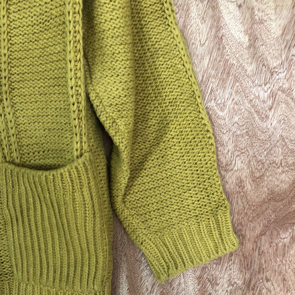 Homespun Knitwear DLL Japan Brand Mustard Shaggy Cardigan #c606 Size US M / EU 48-50 / 2 - 4 Thumbnail