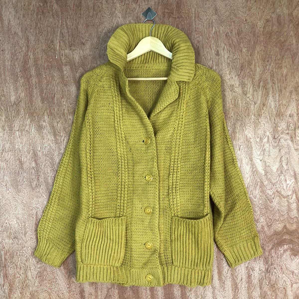 Mustard shaggy cardigan hotsell