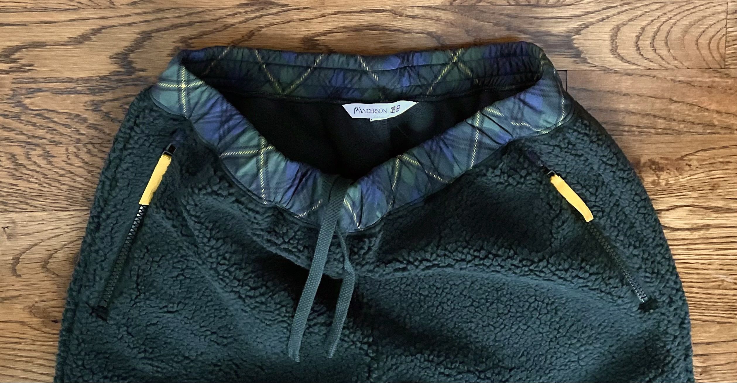 JW Anderson × Uniqlo Large Olive Green Fleece Pants Pile-Lined Sherpa Joggers Size US 34 / EU 50 - 12 Thumbnail