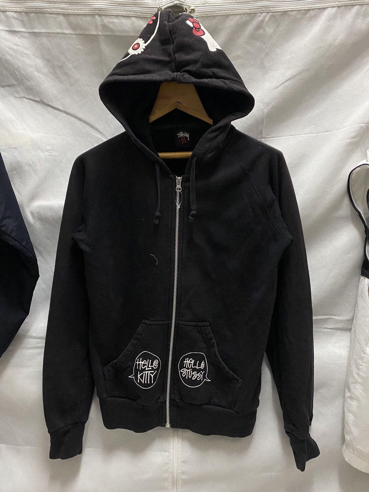Hello Kitty x Stussy パーカー Sサイズ ブラック Hello Kitty x Stussy パーカー Sサイズ ブラック