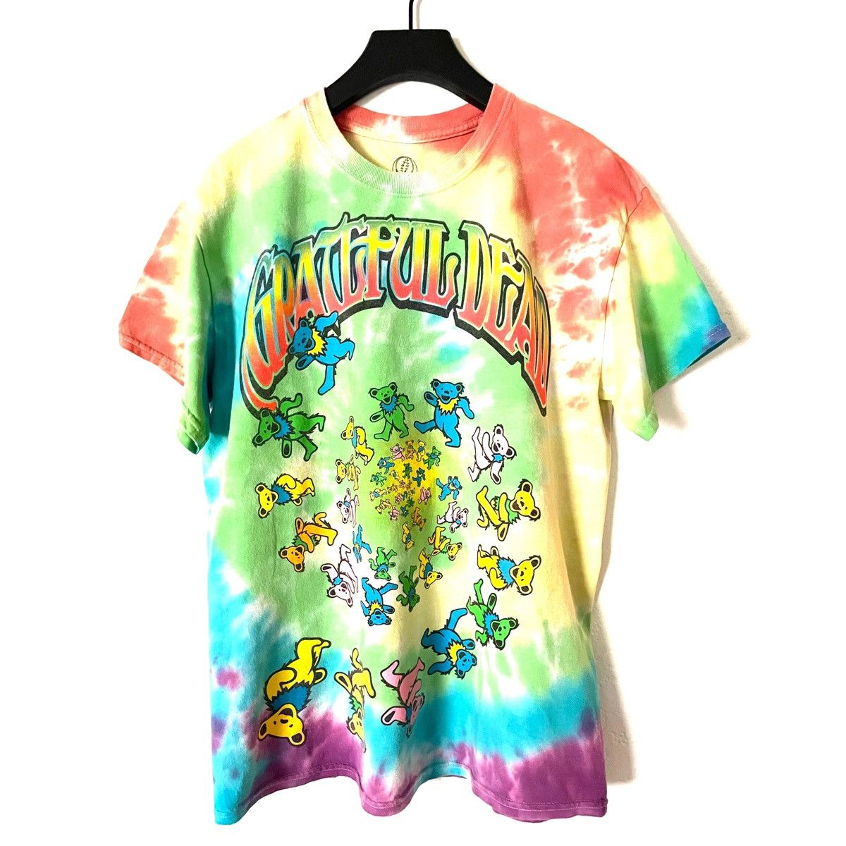 image of 2015 Grateful Dead Spiral Bears Tie Dye Graphic Tee, Men's (Size Medium)