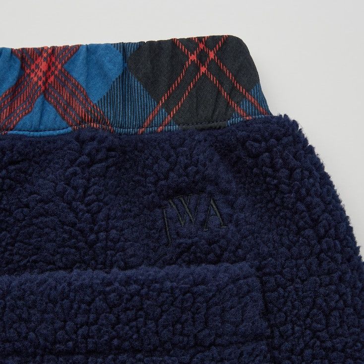 JW Anderson × Uniqlo Medium Navy Blue Fleece Pants Pile-Lined Sherpa Joggers Size US 31 - 6 Thumbnail