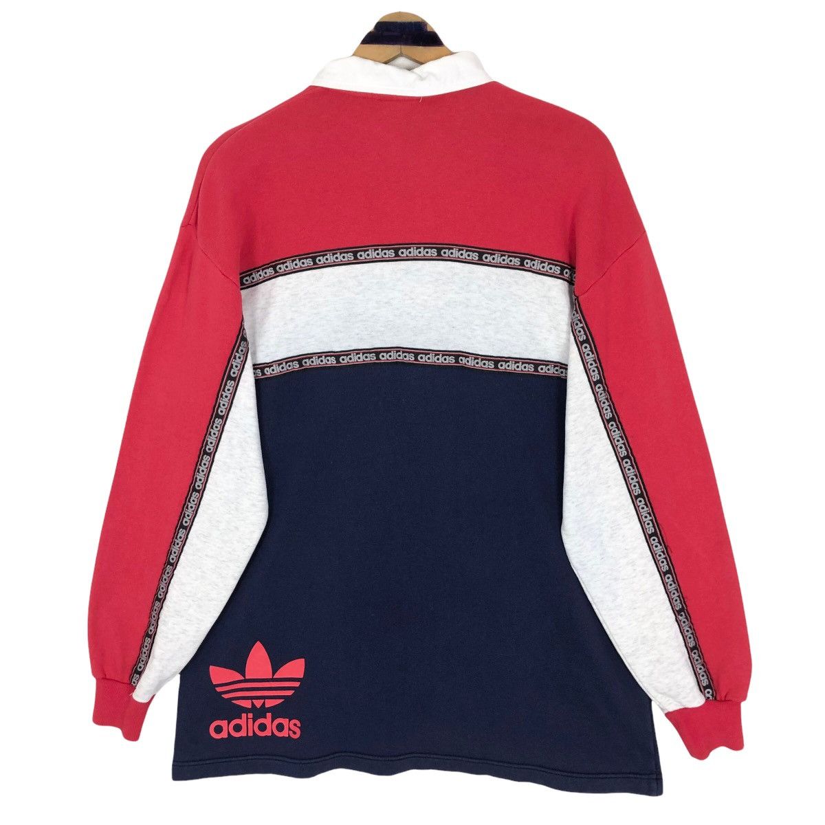 Adidas Vintage 90s Adidas Originals Collar Sweatshirt Size US L / EU 52-54 / 3 - 11 Thumbnail