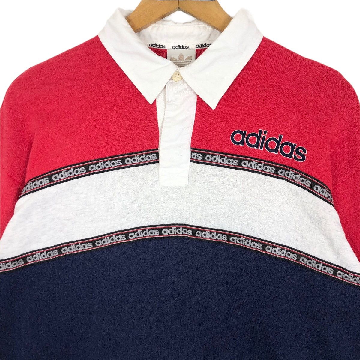 Adidas Vintage 90s Adidas Originals Collar Sweatshirt Size US L / EU 52-54 / 3 - 5 Thumbnail