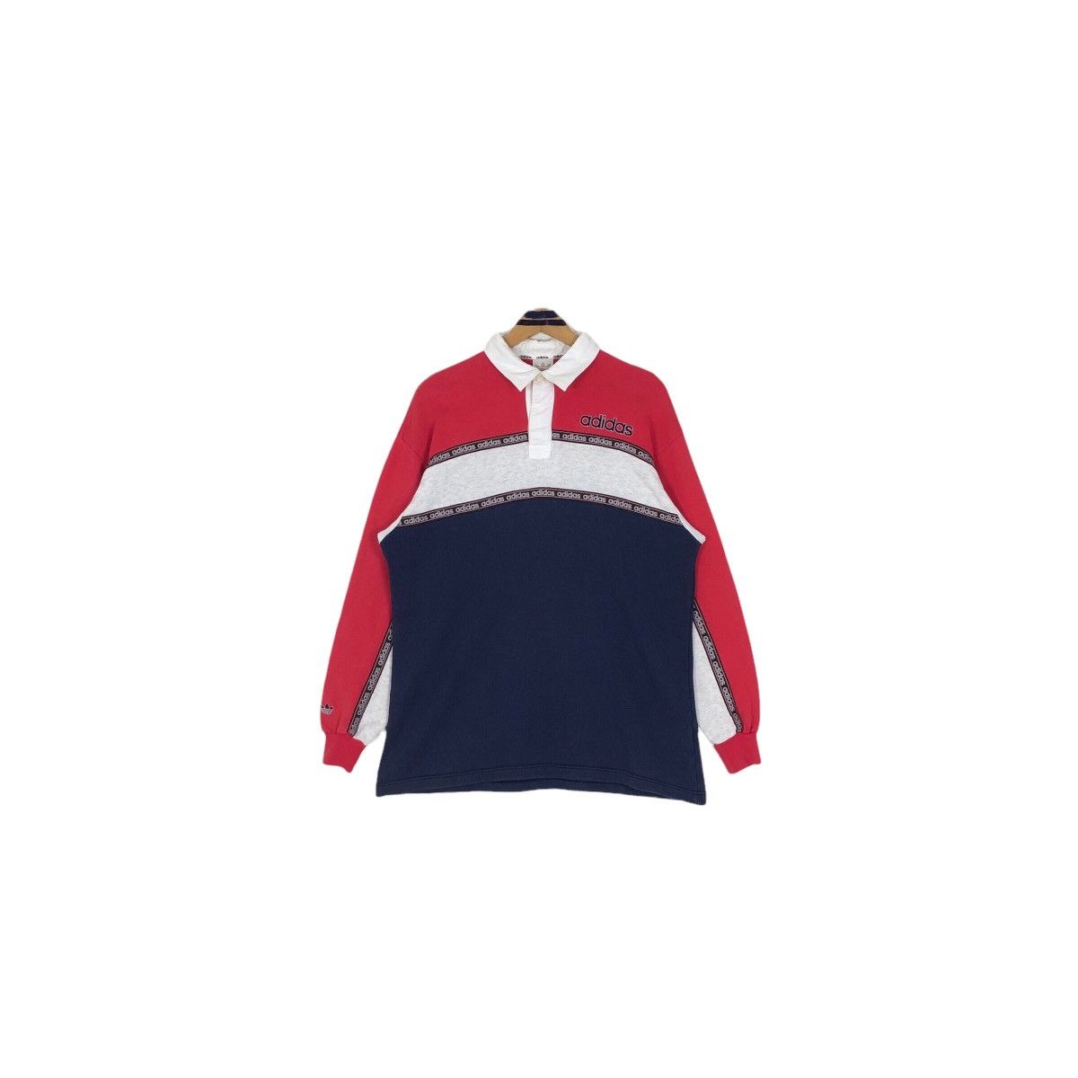 Adidas Vintage 90s Adidas Originals Collar Sweatshirt Size US L / EU 52-54 / 3 - 2 Thumbnail