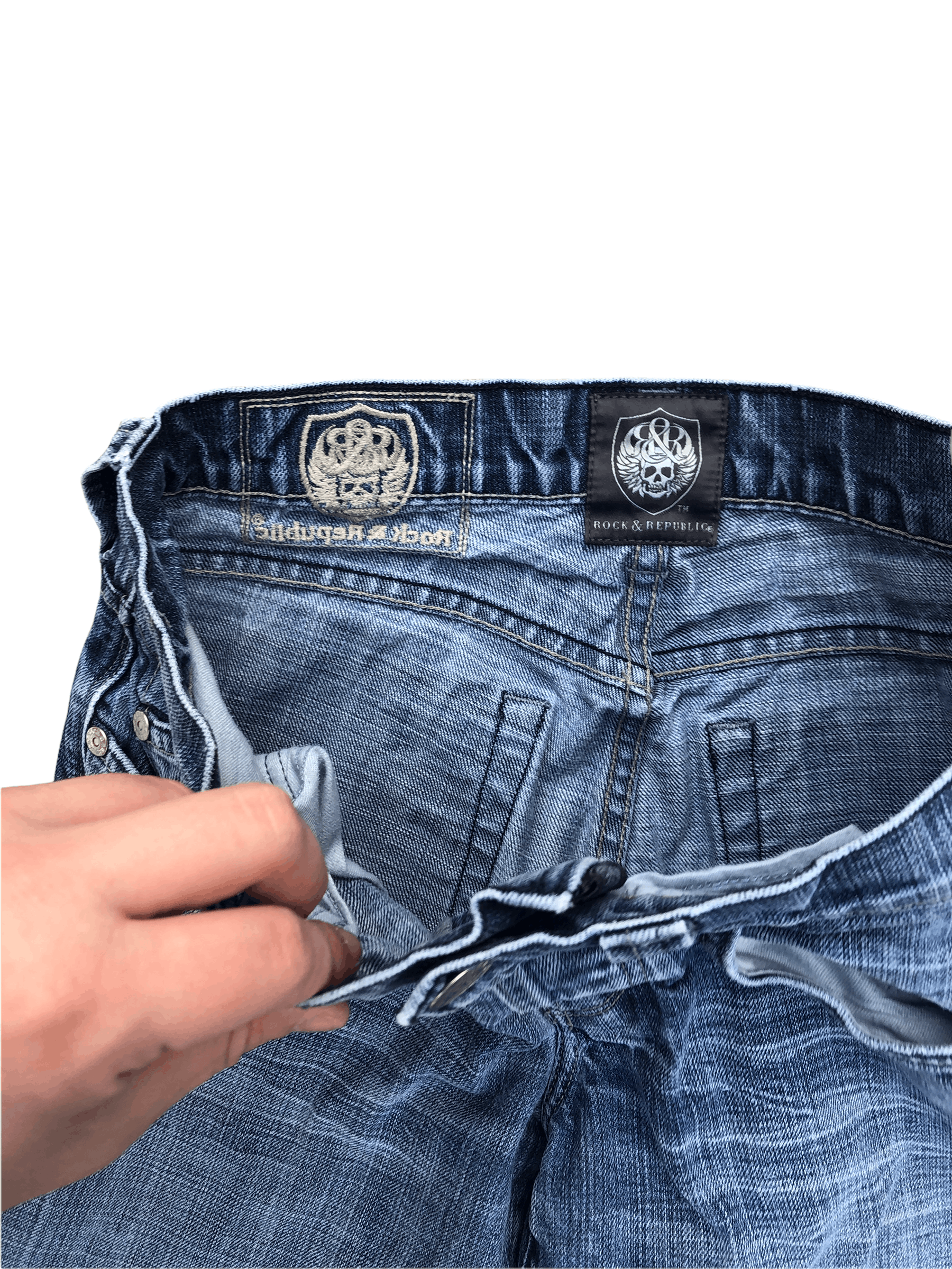 Rock & Republic × Vintage RARE Vintage Rock & Republic Jeans Size 30 Blue Size US 30 / EU 46 - 5 Thumbnail
