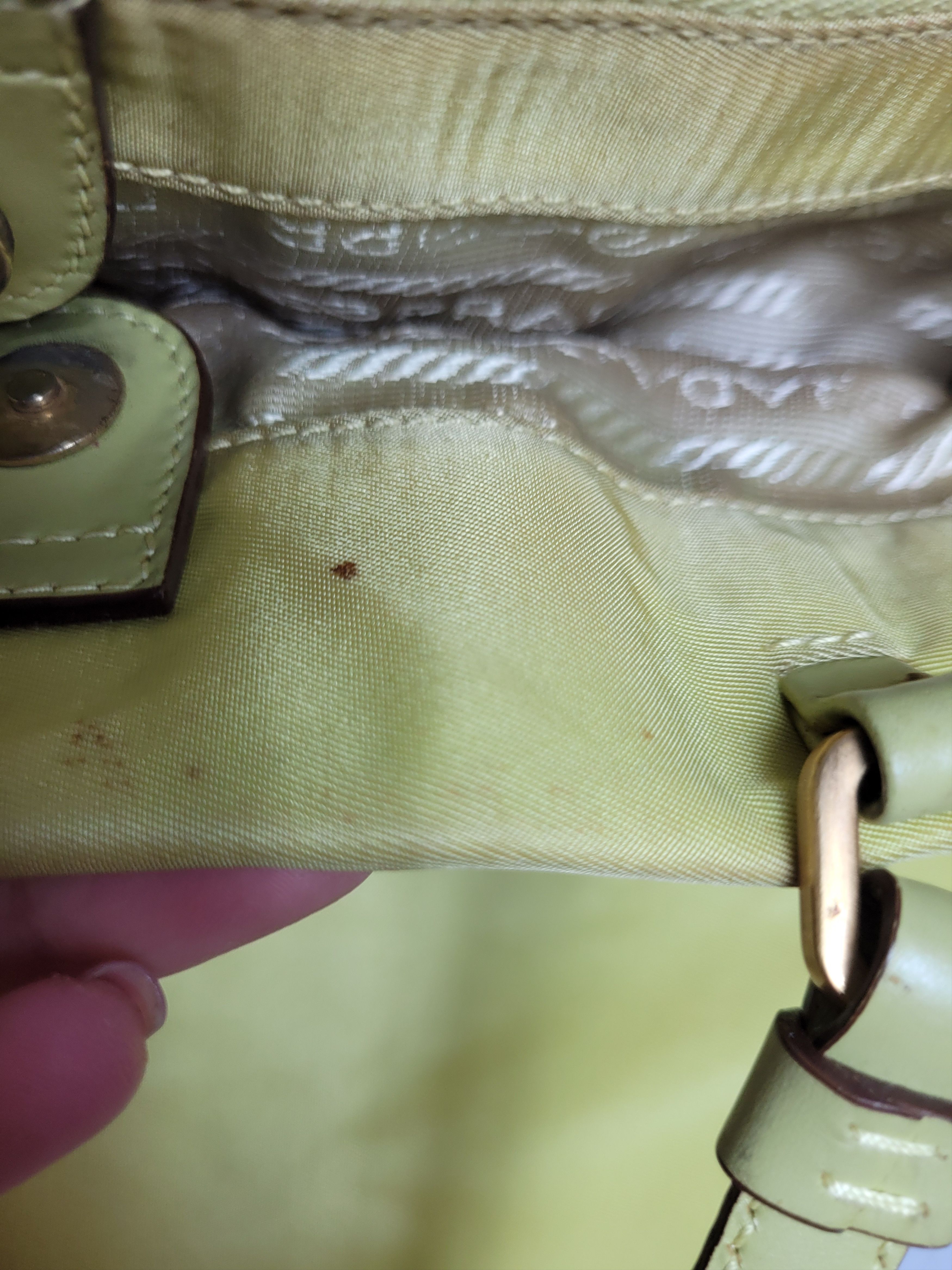 Prada Prada Yellow Nylon Tessuto Bag RARE! Size ONE SIZE - 10 Thumbnail