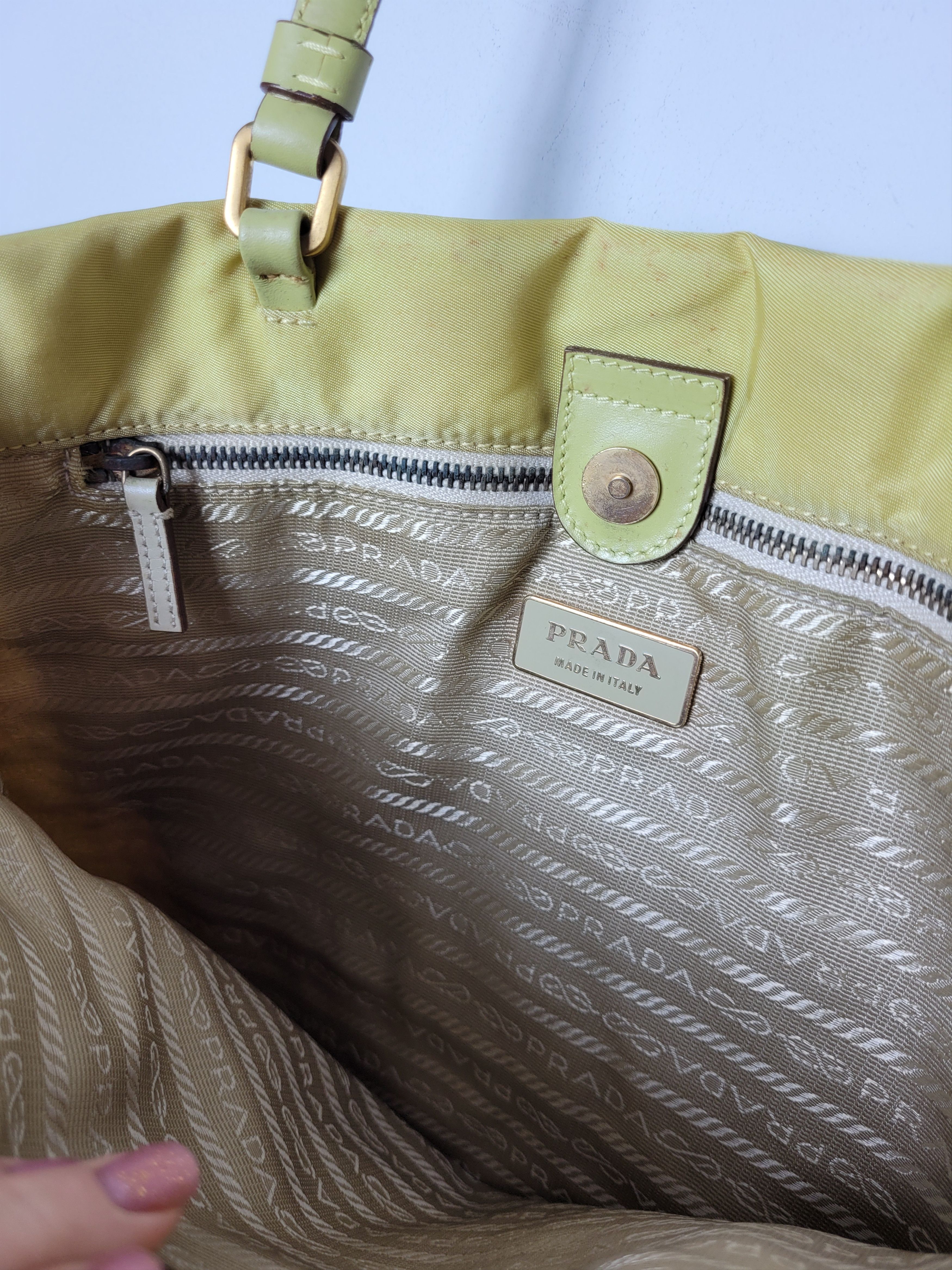 Prada Prada Yellow Nylon Tessuto Bag RARE! Size ONE SIZE - 7 Thumbnail