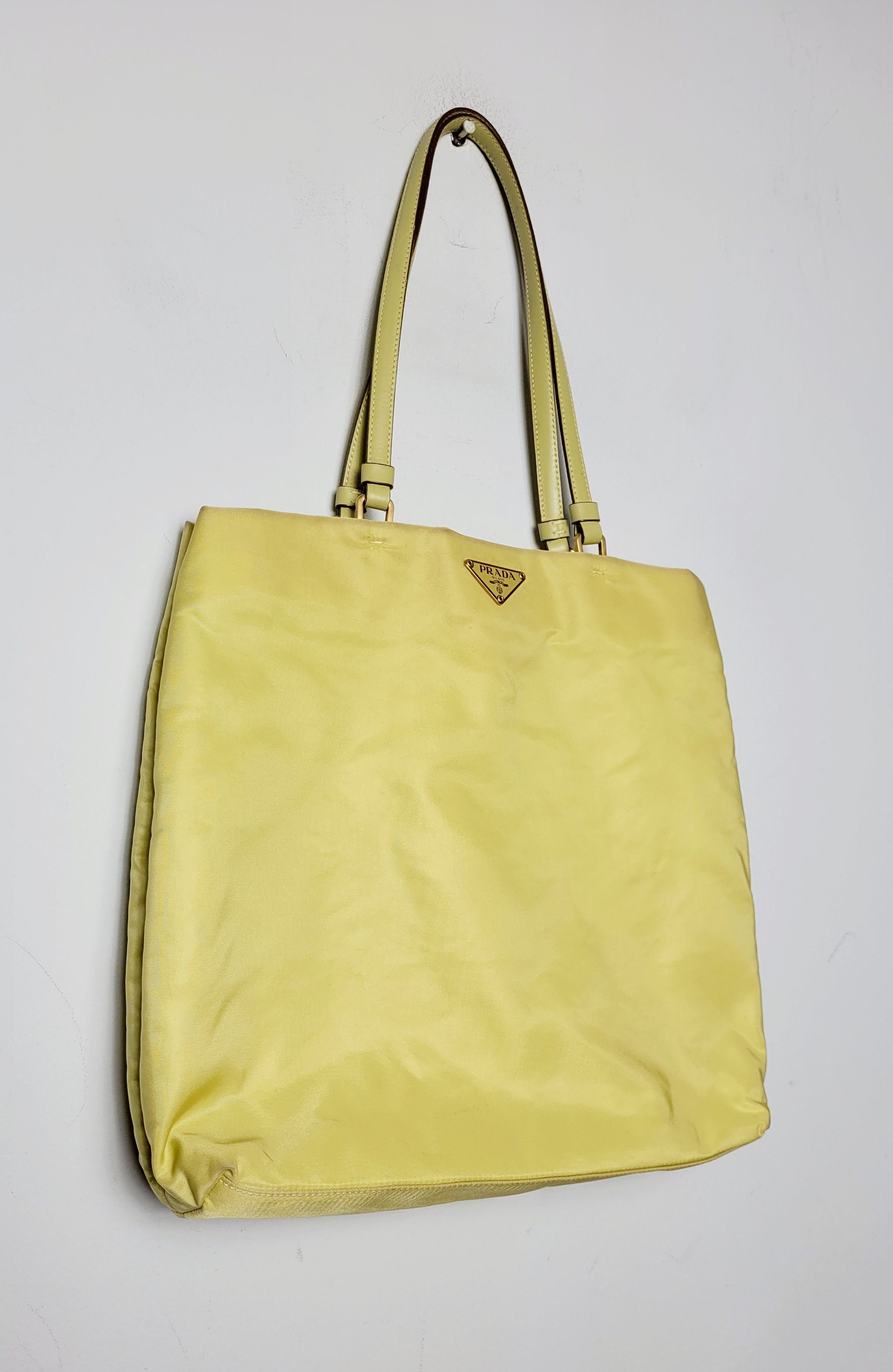Prada Prada Yellow Nylon Tessuto Bag RARE! Size ONE SIZE - 3 Thumbnail