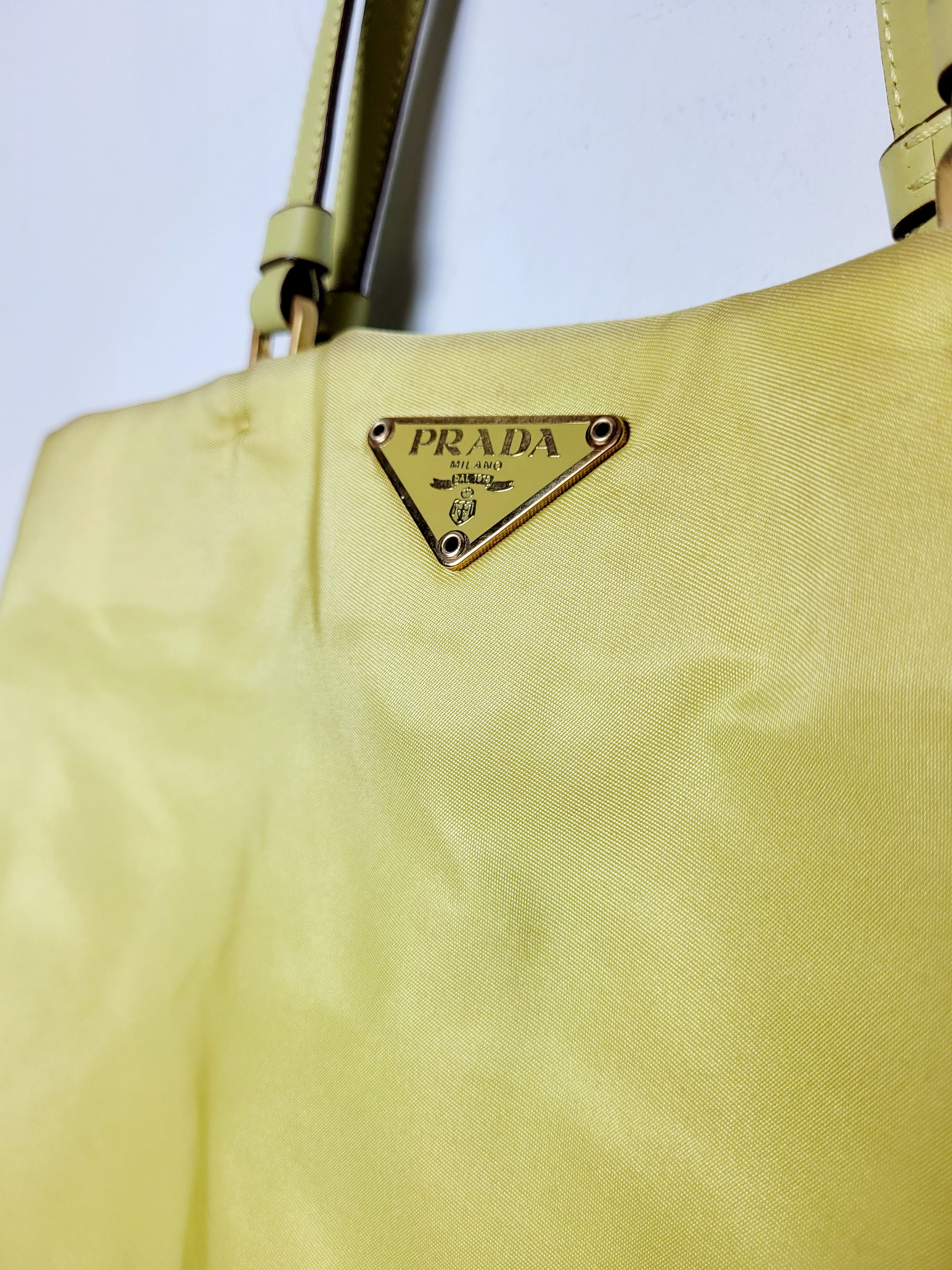 Prada Prada Yellow Nylon Tessuto Bag RARE! Size ONE SIZE - 4 Thumbnail
