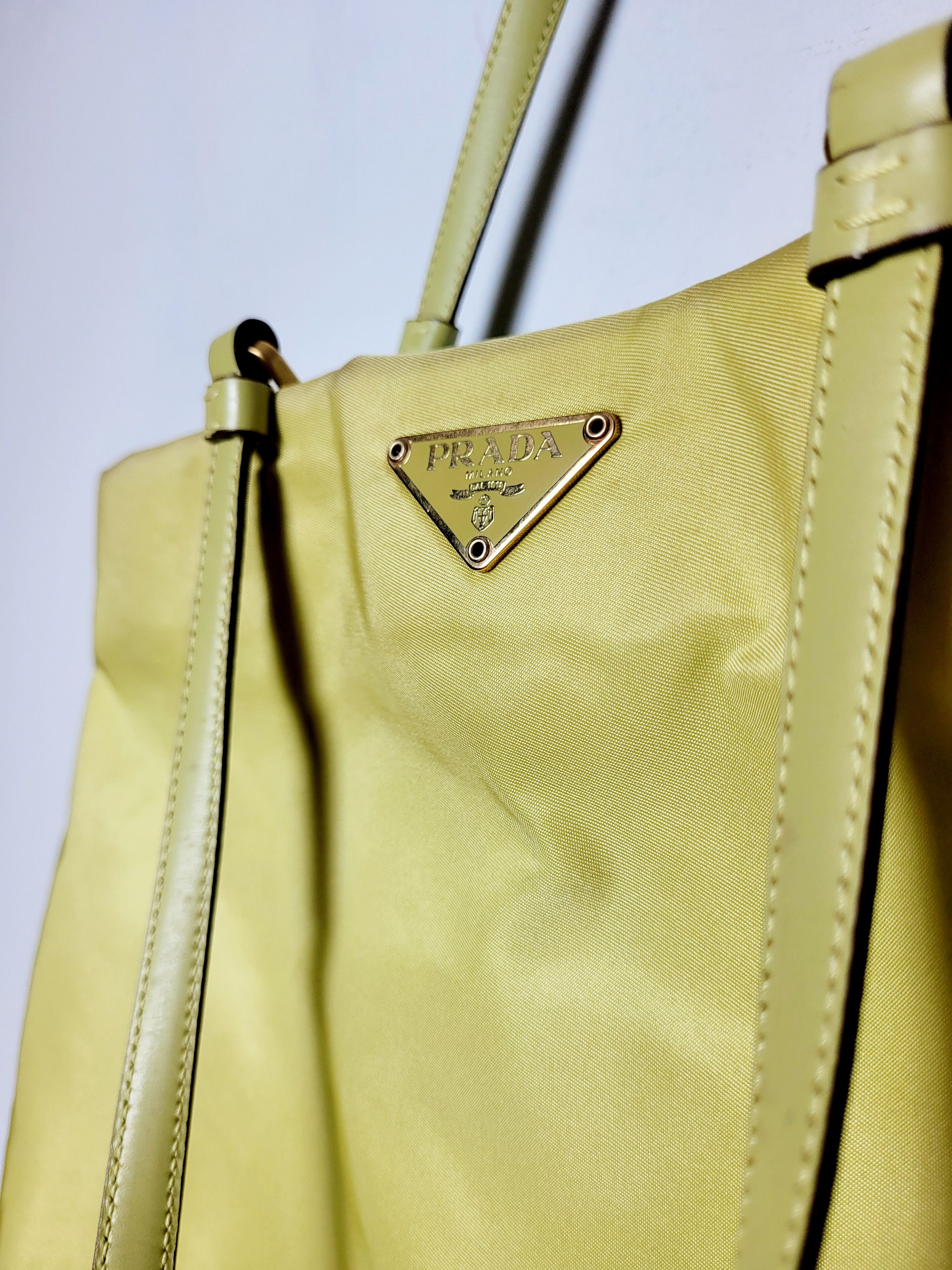 Prada Prada Yellow Nylon Tessuto Bag RARE! Size ONE SIZE - 6 Thumbnail