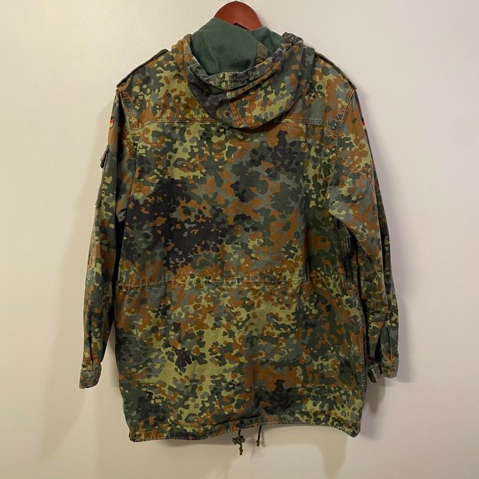 Original German army field jacket parka military issue Flecktarn camo w liner