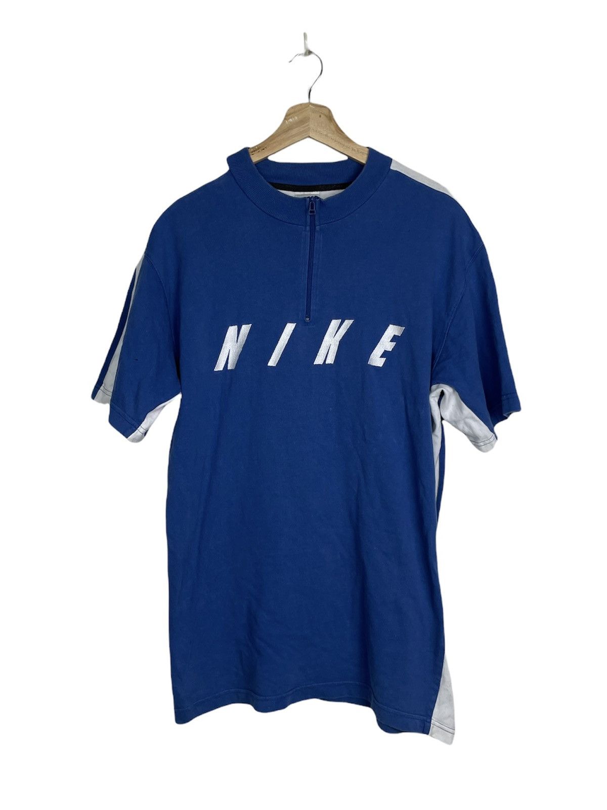 Nike × Vintage Nike 90s Vintage Pullover | Y2K Streetwear M Blue Size US M / EU 48-50 / 2 - 1 Thumbnail