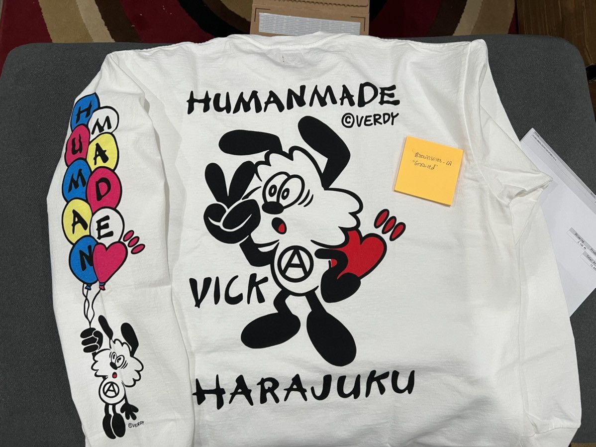 Human Made Human made x verdy vick Long sleeve Tshirt white Small | Grailed