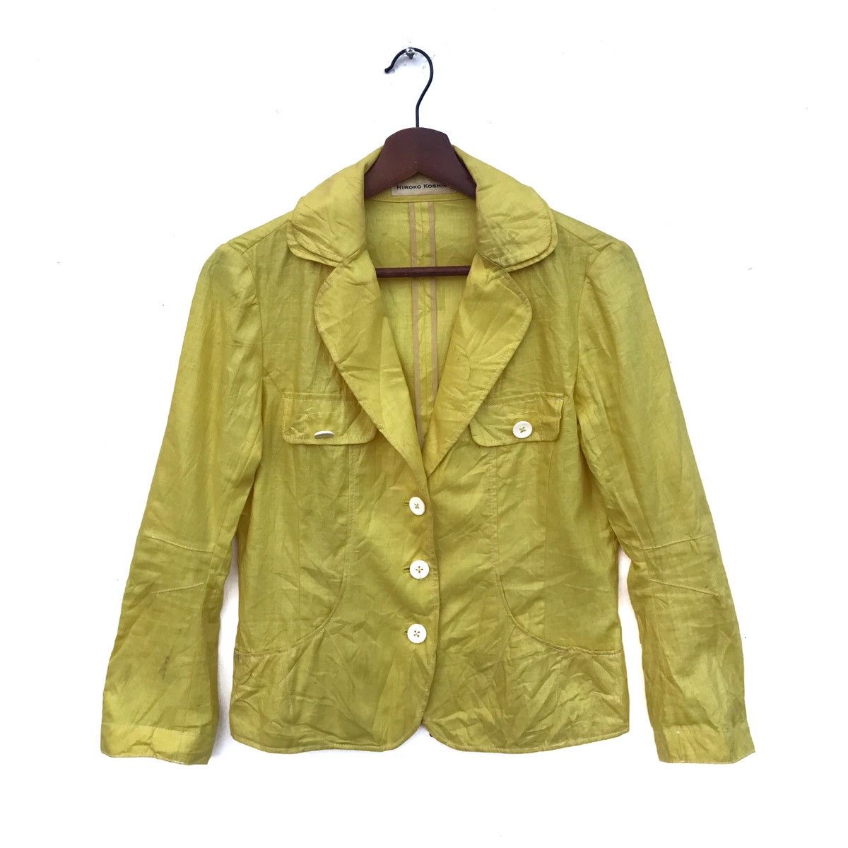 Hiroko Koshino Homme Vintage Hiroko koshino Blazer Coat Size S / US 4 / IT 40 - 1 Thumbnail