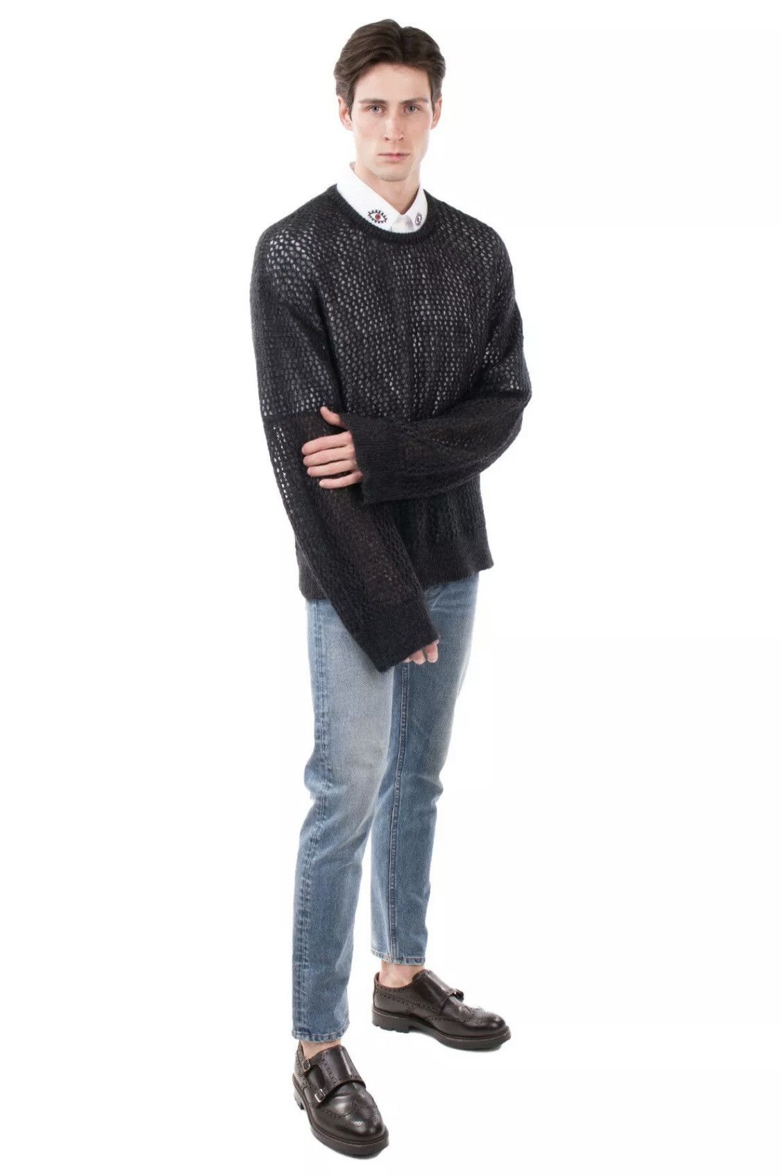 Hussein Chalayan New Runway Kid Mohair Blend Oversized Loose Knit Sweater Size US S / EU 44-46 / 1 - 4 Thumbnail