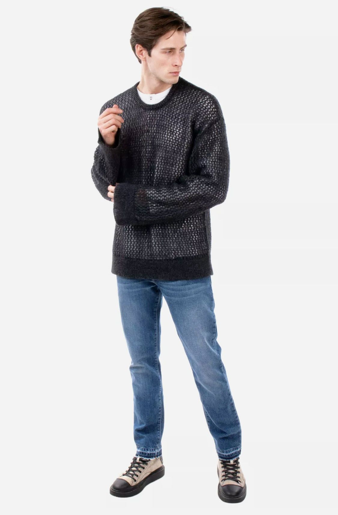 Hussein Chalayan New Runway Kid Mohair Blend Oversized Loose Knit Sweater Size US S / EU 44-46 / 1 - 3 Thumbnail