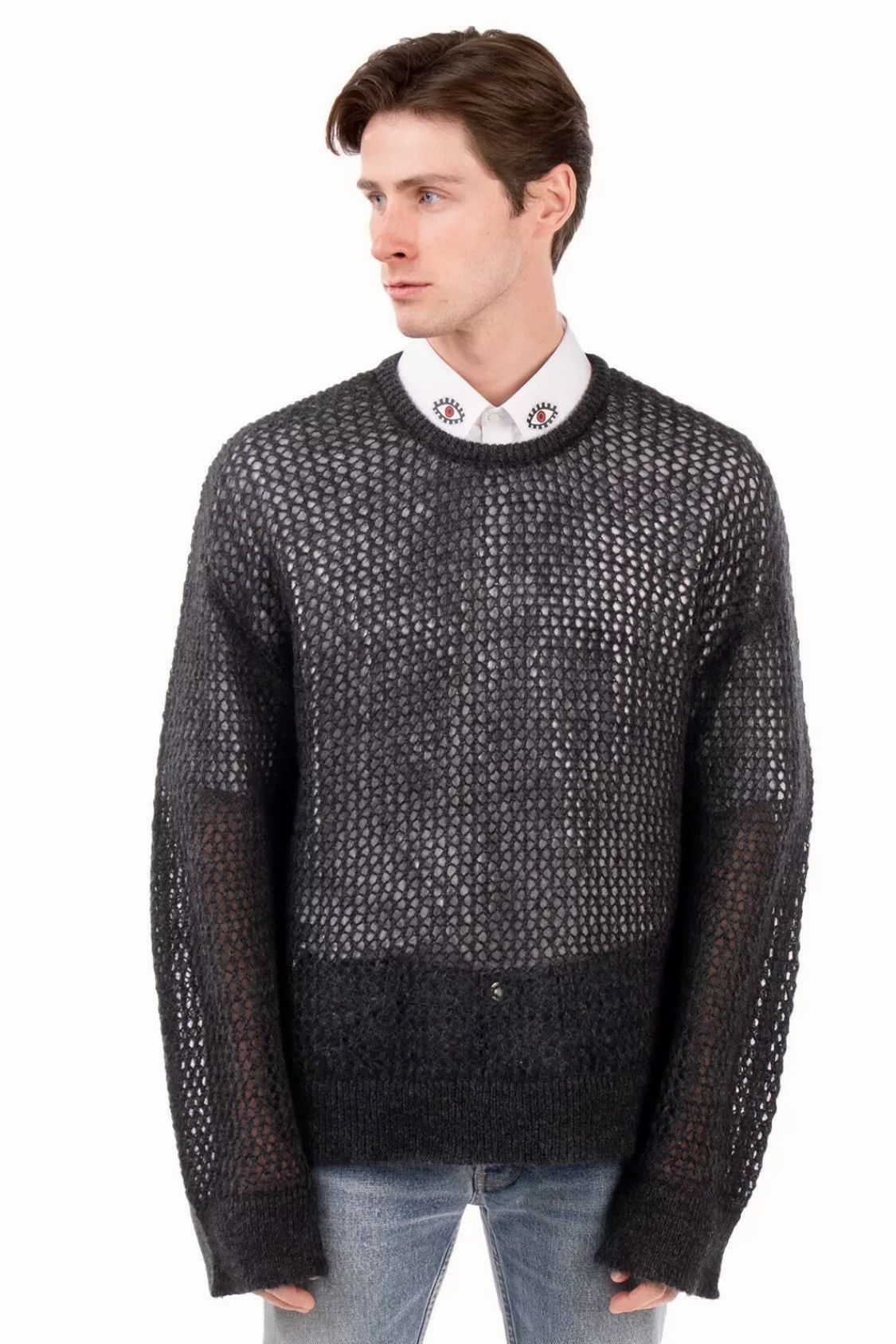 Hussein Chalayan New Runway Kid Mohair Blend Oversized Loose Knit Sweater Size US S / EU 44-46 / 1 - 6 Thumbnail